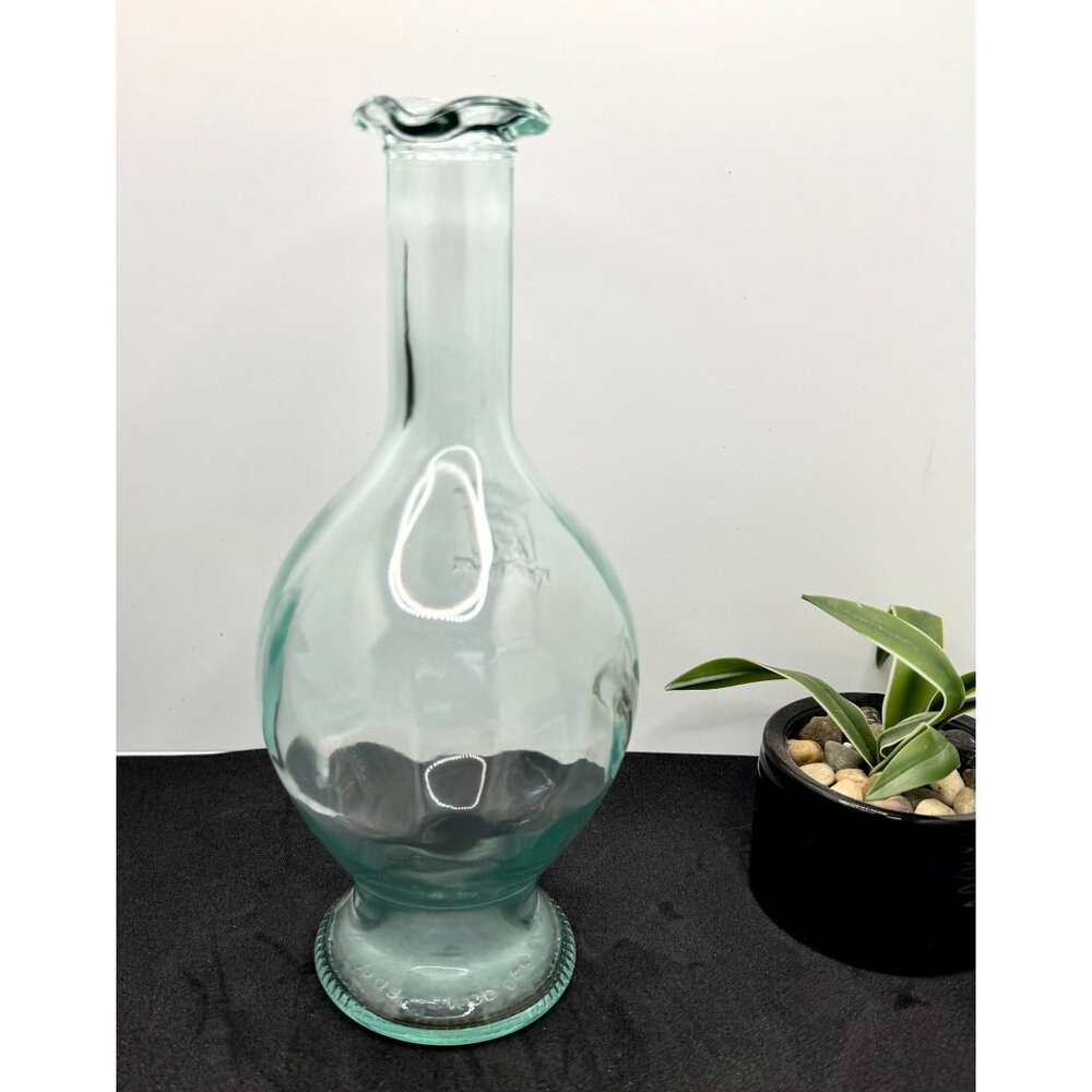 Vintage Italian Mod Def Bamfi Glass Bottle Embossed Details & Fluted Top - Picture 6 of 10